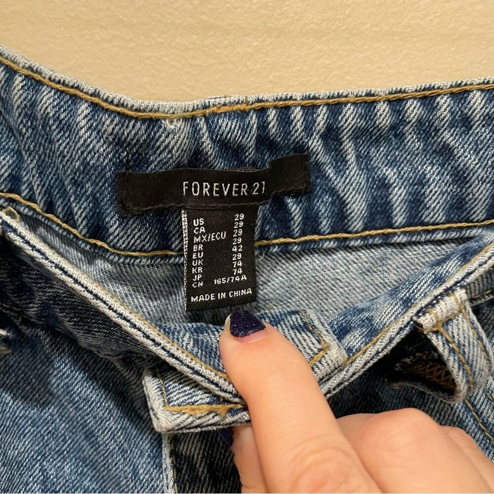 Forever 21 Cuffed Button Fly Denim Shorts Size 29 - Picture 7 of 9